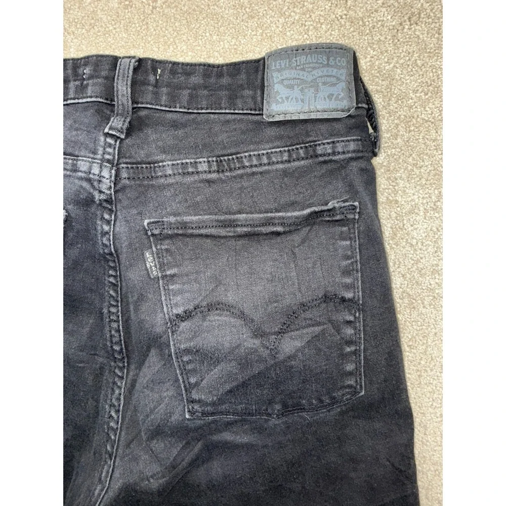 Levi's 721 Skinny Jeans Womens 30 Black Denim‎ Stretch High Rise Everyday Wear